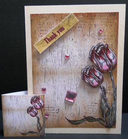 Vintage Tulips Backing Sheet by Yvonne Middleton