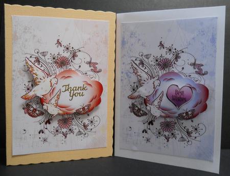 Doves, Butterflies and Flowers Backing Sheets by Yvonne Middleton