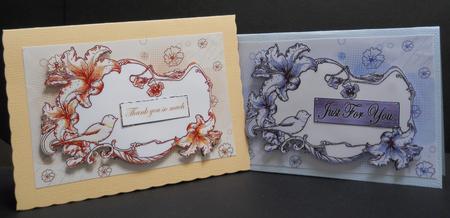Floral Frames with Birds by Yvonne Middleton