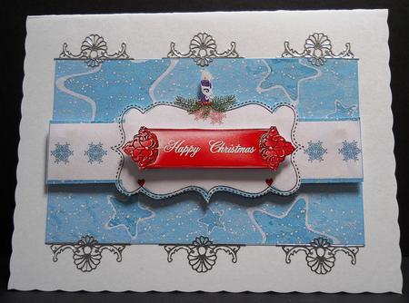 Christmas Frames with Stars and Candle by Yvonne Middleton