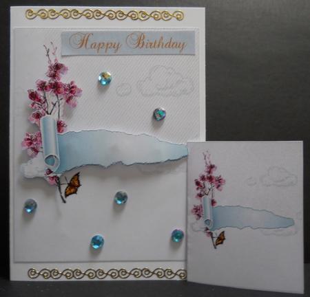 Blossom and Cloud Backing Sheet by Yvonne Middleton