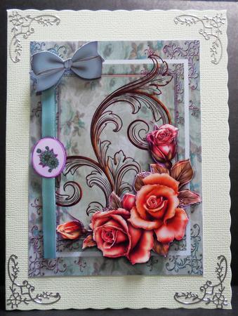 Bronze Swirl and Roses by Yvonne Middleton
