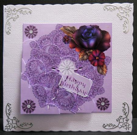 Birthday Rose Shell Stacker Card by Yvonne Middleton