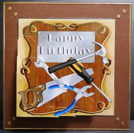 Birthday Tools Card Front by Yvonne Middleton