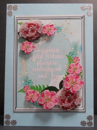 Peony Roses Happiness,good Fortune,contentness and Joy by Yvonne Middleton