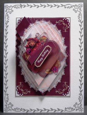 Romancing the Roses Off-center Pyramid Card Topper by Yvonne Middleton