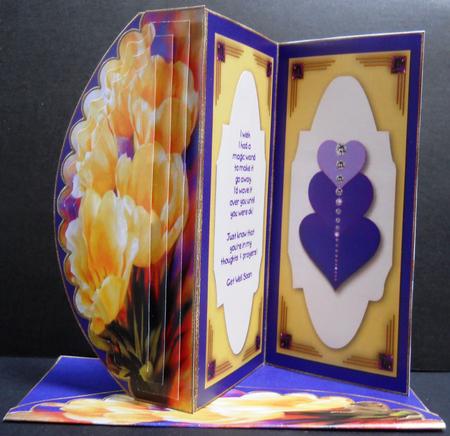 Tulips Scalloped Panel Tri-fold Card Kit by Yvonne Middleton