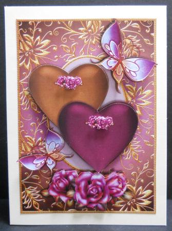Two Hearts Card Topper by Yvonne Middleton
