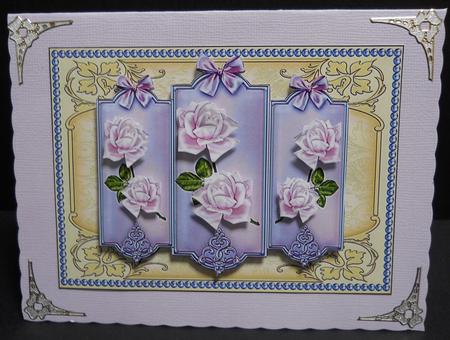 Panels Silk Roses by Yvonne Middleton
