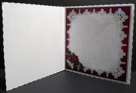 8x8 Ruby Wedding Roses Insert Plate by Yvonne Middleton