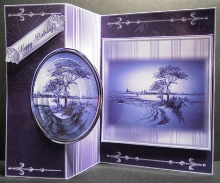 Masculine No Holes Fold Landscape in Blue Mini Kit by Yvonne Middleton