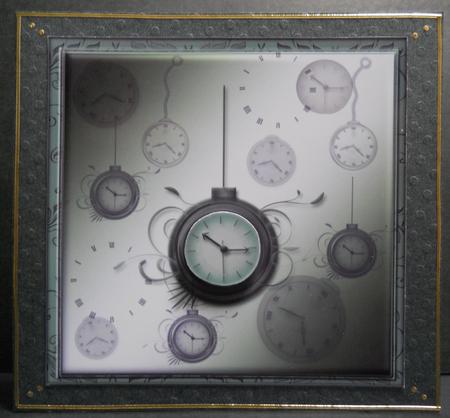 Time Masculine Card Topper in Green by Yvonne Middleton