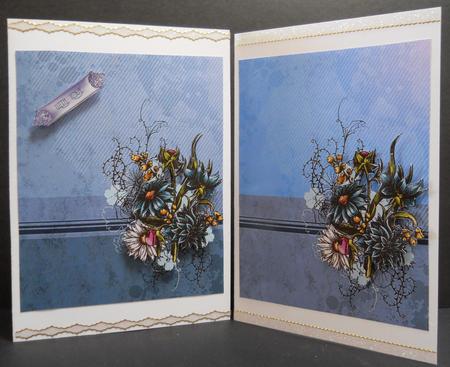 Blue Floral Backing Sheets by Yvonne Middleton