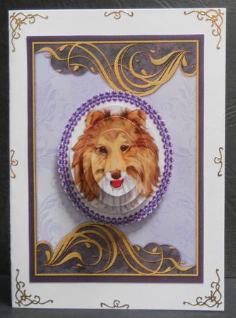 Sheltie Flourish - Purple - Oval Pyramid Multi Purpose by Yvonne Middleton