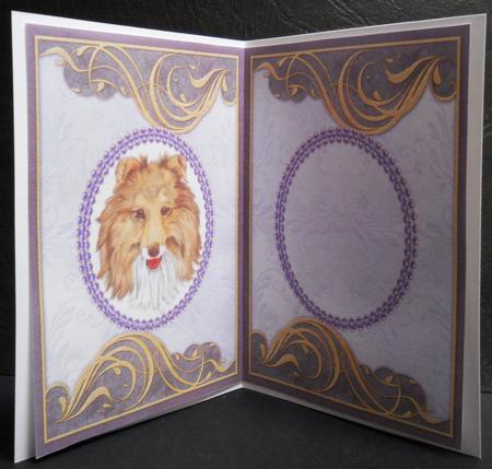 Sheltie Flourish - Purple - Insert by Yvonne Middleton