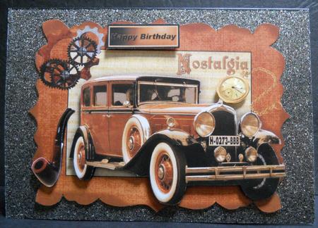 Vintage Car in Steampunk Frame by Yvonne Middleton