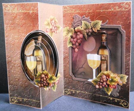 Masculine White Wine No Holes Fold Card Mini Kit by Yvonne Middleton