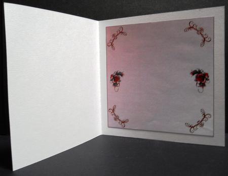 Red Roses & Pearls Insert 8x8" by Yvonne Middleton