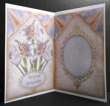 Deepest Sympathy White Lilies Insert by Yvonne Middleton