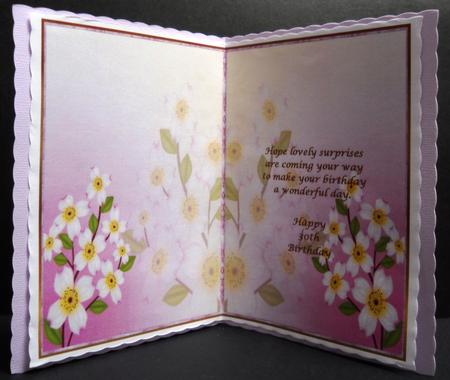 A Pretty Floral 30th Birthday Insert by Yvonne Middleton