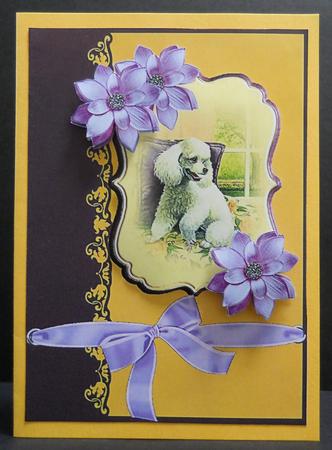 Poodles Card Front by Yvonne Middleton