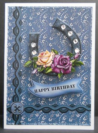 Horse Shoe Card Front by Yvonne Middleton