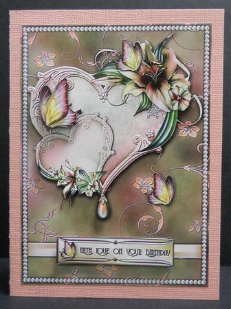 Pink Lilies & Butterflies by Yvonne Middleton
