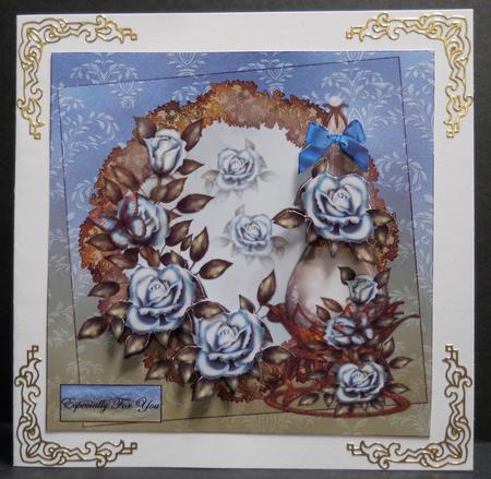 Vintage Beauty Bleu Roses by Yvonne Middleton