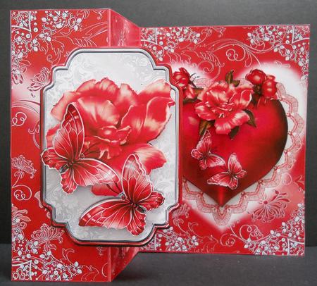 Hearts Roses and Flutters No Holes Fold by Yvonne Middleton