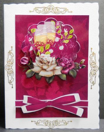Rose and Champagne Kit with Card Toppers, Pyramage by Yvonne Middleton