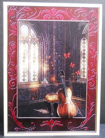 2 Musical Themed Card Fronts by Yvonne Middleton
