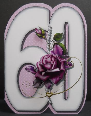 Celebrating 60 Years Shaped Card 4 by Yvonne Middleton