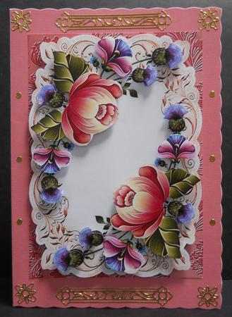 Gorgeous Pink Flowers Topper & Plaque by Yvonne Middleton