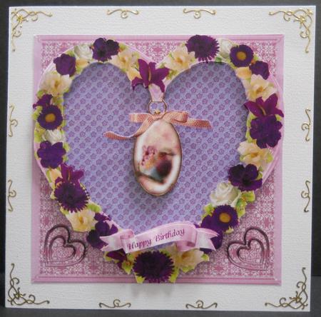 Purple Passion All Occasion Square Floral Topper by Yvonne Middleton