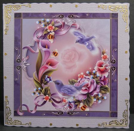 Enchanted Floral Flutters 8x8 Topper by Yvonne Middleton