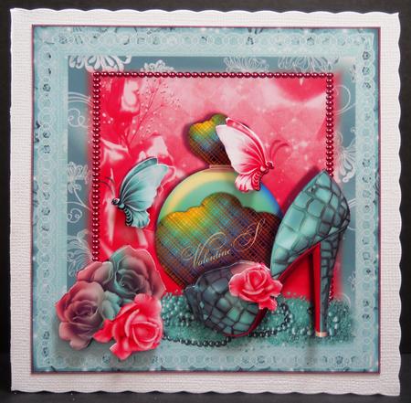 Divine Green and Red Designer Style Shoes Topper by Yvonne Middleton