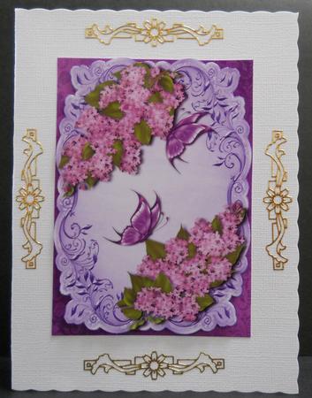 Lilac and Butterflies Topper & Plaque by Yvonne Middleton