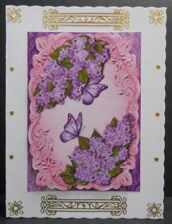 Pale Lilac and Butterflies Topper & Plaque by Yvonne Middleton