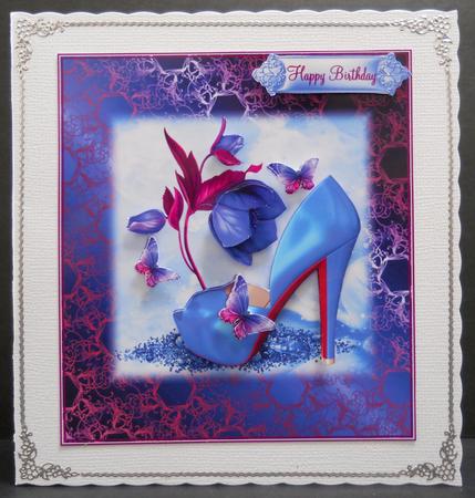 Beautiful Blue Card Topper by Yvonne Middleton