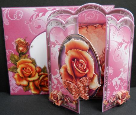 Beautiful Gate Fold Roses Card Kit by Yvonne Middleton