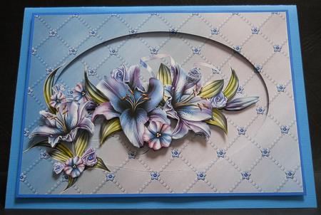 Winter Lilies Aperture Card by Yvonne Middleton