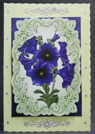 Purple Petunias Topper & Plaque by Yvonne Middleton