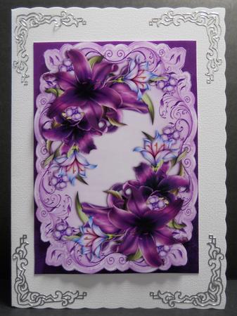 Stunning Dark Shadows Lilies Topper & Plaque by Yvonne Middleton