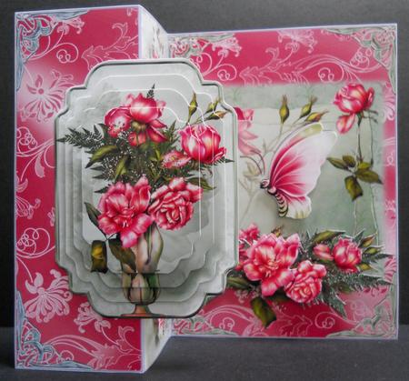 Glorious Glory Rose No Holes Fold Card Mini Kit by Yvonne Middleton