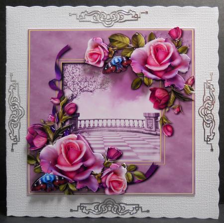 Gorgeous Romantica Roses Square Topper by Yvonne Middleton