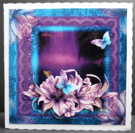 Delightful Waterfall Lily and Flutters Topper by Yvonne Middleton