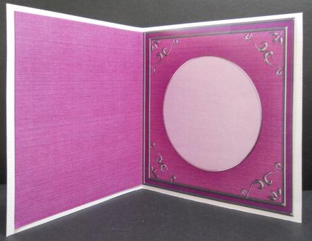 Square 'silver Metallic Frame' Card Front or Insert by Yvonne Middleton