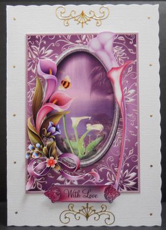 Callas Waterfall in Purple Frame Topper by Yvonne Middleton