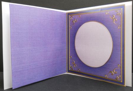 Square 'gold Metallic Frame' Card Front or Insert by Yvonne Middleton