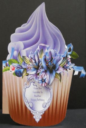 Lavender Cupcake with Lilies by Yvonne Middleton